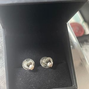 Diamond gift set heart earrings for sale small diamonds pearls set and stylish l